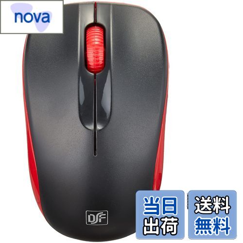【送料無料】ワイヤレスマウス IR LED ブラック・レッド Mサイズ PC-SMWIM32-K 01-3584 OHM オーム電機