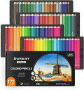 【送料無料】Shuttle Art 色鉛筆 172色 油性色鉛筆 カラーペンセット 大人の塗り絵 メタリック色 イラスト デザイン デッサン 落書き 紙函 子供...