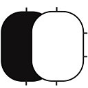 【送料無料】Selens 楕円背景パネル 150 x 200cm ブラック/ホワイト 2-in-1 クロマキー背景 リバーシブル 折り畳み可能 スタジオ背景 スクリーンシート 背景布 写真撮影用