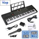 【送料無料】Hricane キーボード ピアノ 電子ピアノ 61鍵盤 200種類音色 200種類リズム 60曲デモ曲 LCDディスプレイ搭載 光る鍵盤 楽器 日本語パネル ヘッドフォン対応 子供 初心者 練習用 USBケーブルと日本語説明書付き (ブラックH663)