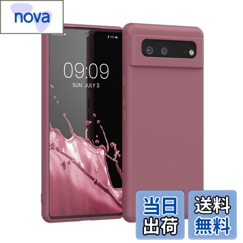 【送料無料】kwmobile スマホケース Google Pixel 6対応 ケース - 極薄 TPU シリコン マイクロファイバー ダークローズ