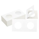 【送料無料】PATIKIL 2 x 2 コインフリップ 50個 29 mm ダンボールコインホルダー ペーパーコインホルダー コイン収集 コレクター用 ホワイト