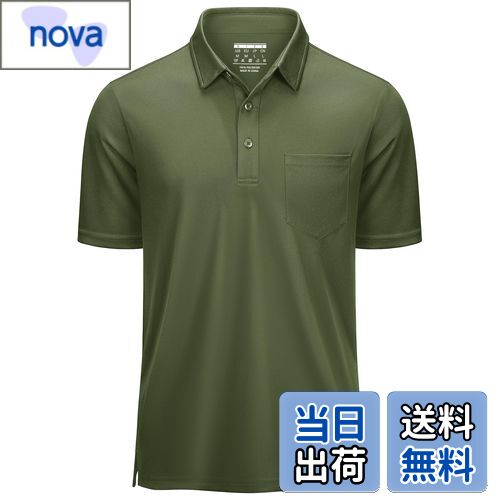 【送料無料】[KEFITEVD] ポロシャツ メンズ 半袖 速乾tシャツ 夏用 作業着 ポリエステルシャツ ポケッ..