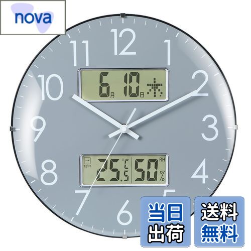 商品情報商品の説明メーカー保証： ●秒針の音がコチコチならない静かな連続秒針を採用 ●日常生活に便利な、温度・湿度、カレンダーを時刻と同時表示 ●シンプルで見やすいデザイン。オフィスにも適したモデル主な仕様 メーカー保証：br仕様：カレンダー表示、温度表示、湿度表示ル、 静音 連続秒針br本体サイズ:(約)高さ33.5×幅33.5×奥行き5cmbr本体重量：(約)800gbr推奨電池：単3アルカリ乾電池×3 (別売)br材質 : プラスチック、ガラスbr付属品 : 取扱説明書、掛け具br生産国:中国br色：グレー