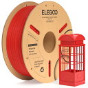 ELEGOO PLA Plus フィラメント 1.75mm PLAプラス 3Dプリンター用フィラメント 寸法精度 +/- 0.02 mm 強靭で高強度 ほとんどのFDMプリンターと互換性がある (1KG/Spool, 2.2 lbs) 赤色