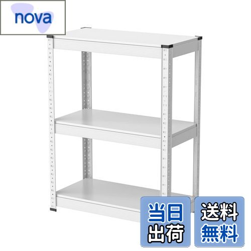 【送料無料】Umimileラック スチールラック 幅60cm 3段 耐荷重120kg/段 メタルラック (幅60×奥行30×高さ80cm, ホワイト)