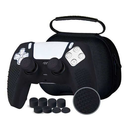 JYXETOV PS5 コントローラー カバー + 収納バッグ(27オプション)、無料の8ボタンキャップ、シリコーン保護、オリジナルの充電器で充電できます、滑り止めデザイン、両面印刷パターンに適しています JYXETOV PS5 コントローラー カバー + 収納バッグ(27オプション)、無料の8ボタンキャップ、シリコーン保護、オリジナルの充電器で充電できます、滑り止めデザイン、両面印刷パターンに適しています