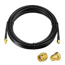 【送料無料】BINGFU RP-SMA 延長ケーブル RPSMA オス⇔メス ケーブル 5m RP-SMA オス メス 同軸ケーブル WIFIアンテナケーブル 低損失 1本入