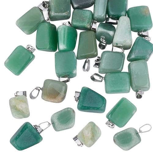 【送料無料】UNICRAFTALE 約24個 天然石 チャーム 石英チャーム クォーツペンダント 水晶 パワーストーン チャクラ パーツ 垂れ飾り 母の日ギフト...