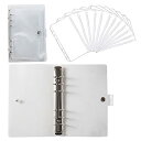 【送料無料】Costowns A6予算バインダー ジッパー封筒付 6穴 予算バインダーポケット12個付き ペンホルダー付き 5枚カード収納可 PUレザー予算管理用 現金用マネーオーガナイザー お金管理 手帳 家計管理 書類 札入れ 伝票 名刺 メモ紙入れ 10色選択 ct-68