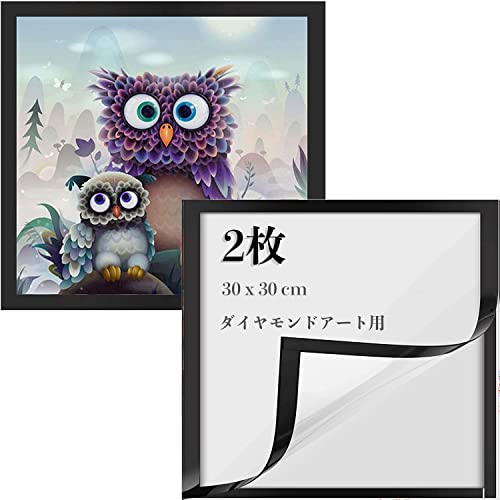 【送料無料】LEADINTOP ダイヤモンドアート フォトフレーム 2枚 マグネット付き 30 x 40 cm ダイヤモン..