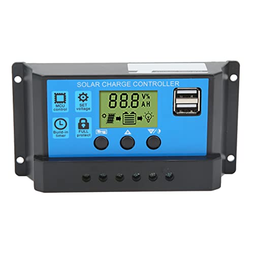 【送料無料】ソーラー充電コントローラー 12V 24Vソーラー充電コントローラーUSB PWM太陽光発電ソーラ..