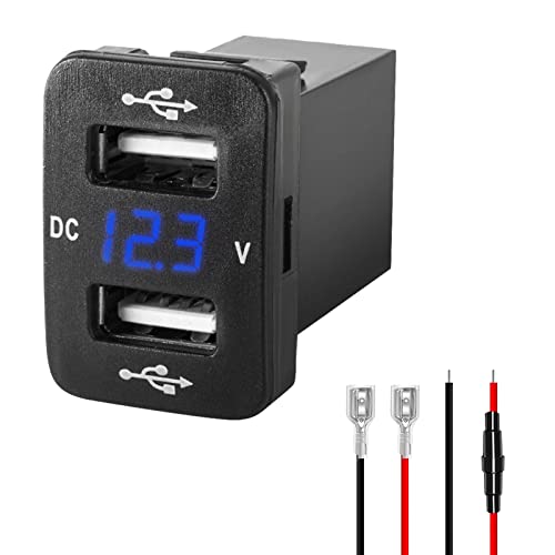 【送料無料】Levigo カーチャジャーUSB 5V 4.2A急速充電 トヨタ車向け 電源ソケット 2ポート付き スイ..