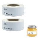 【送料無料】nalaina ラベルシール 冷蔵庫 保存容器 食品冷蔵用ステッカー 2ロール 250枚入り 食品保存ラベル 賞味期限シール 調味料シール 手書き ...