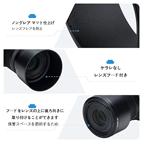 【送料無料】JJC (1+1) ABS 可逆式 レンズフード Canon ET-60B & Canon EW-53 互換 Canon RF-S 55-210mm F5-7.1 IS STM & Canon RF-S 18-45mm F4.5-6.3 IS STM レンズ 用 Canon EOS R50 デュアルレンズキット に対応