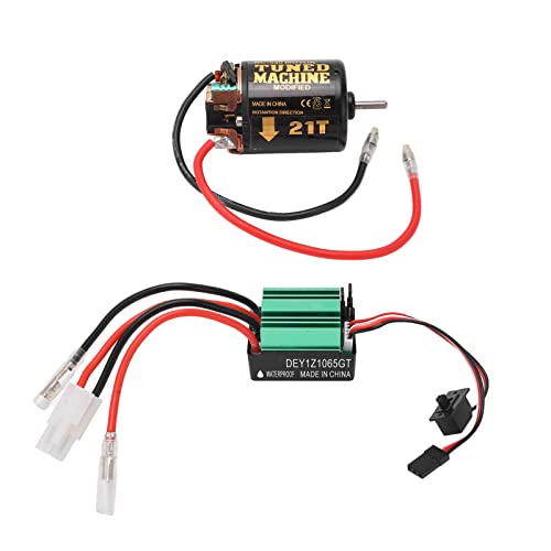 【送料無料】ブラシ付き モーター ESC コンボ 540 21T ブラシ付き モーター 65A 防水グリーンブラシ付..