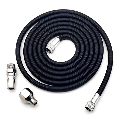 【送料無料】Yandong エアブラシホース ナイロン編組 ブレードホース エアブラシ 接続用ホース 長1.8M ..