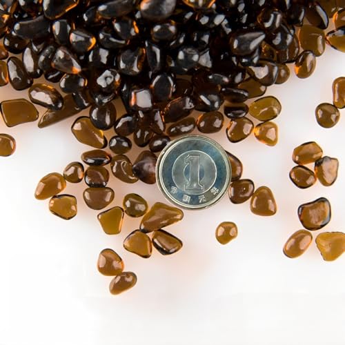 【送料無料】Charmoon アクアリウム 水槽 飾り石 6-8mm カラフル 彩り ガラス クリスタル 底砂 砂利 DIY 園芸