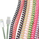 【送料無料】MITUKE ケーブルプロテクター ケーブル収納カバー ツイスト カラー TPU素材 断線防止 折り防止 汚れ防止 耐摩耗性 DIY (8色セット/...