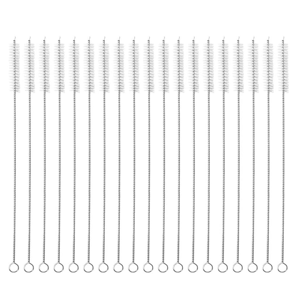 【送料無料】LOYELEY ストローブラシ 175mm 20本 洗浄ブラシ 哺乳瓶ブラシ 極細 ステンレス製 再利用可..