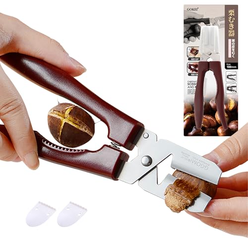 【送料無料】GOKEI 栗むき器 くりむき器 栗 皮むき 栗むき ハサミ 栗の皮むき鋏 栗の鬼皮・渋皮むき 栗カッター 栗の皮をむく 道具 栗皮むき 栗 皮むき器 栗剥き 栗の皮むき器 栗むきピーラー くりむき 皮むき鋏 一字切り