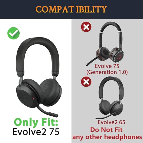 ������̵����SOULWIT ���䡼�ѥå� ���䡼���å���� Jabra Evolve2 75 PC Wireless �إåɥۥ� �� �򴹥ѥå� Evolve 75���б����ʤ� �ץ��ƥ���쥶�� ������ �إåɥѥå�