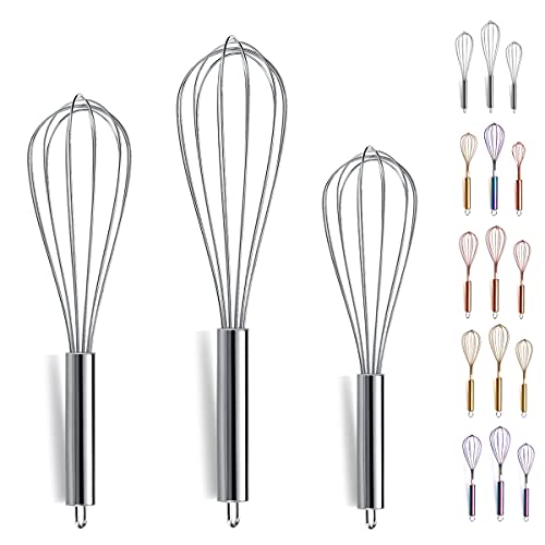 【送料無料】Evanda 泡立て器 3本セット ステンレス 20cm 25cm 30cm ウィスク ドレッシング マドラー ..