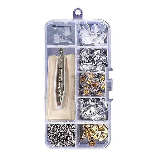 【送料無料】[LOYELEY] メガネ鼻パッド 眼鏡修理 25ペア 5種類 眼鏡 鼻あて 交換セット メガネ ノーズ..