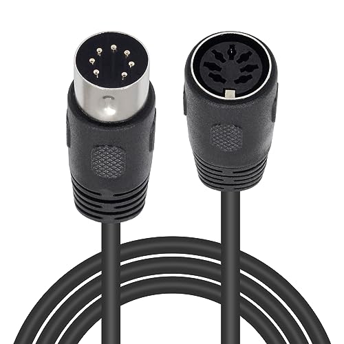 【送料無料】Poyiccot 7 ピン DIN 延長コード,50cm/1m/1.5m