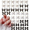 【送料無料】リボン ネイルパーツ 約30個セット 可愛い 大きい 蝶結び ネイルパーツ ストーン 3d 立体 パール ハート リボン パーツ ネイルアート ジュ...