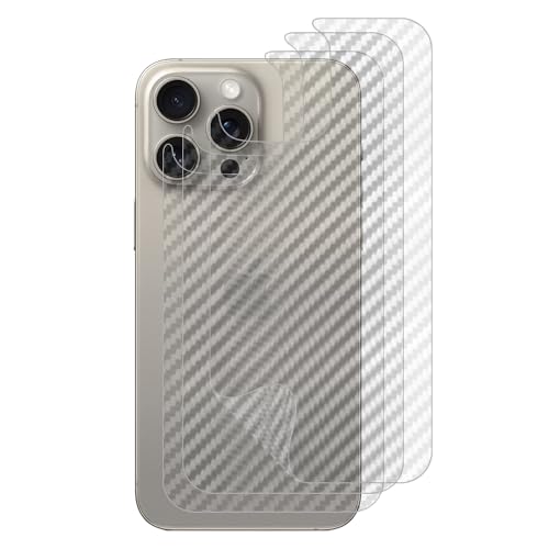 【送料無料】SeGinn 【3枚セット】iPhone 15 Pro Max 対応 背面フィルム 炭素繊維素材 フィルム 柔らか..