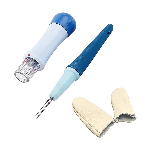 【送料無料】MEDUSHASHA 羊毛フェルト ニードル 7本針+3本針+フィンガーカフ パンチニードル ニードル..