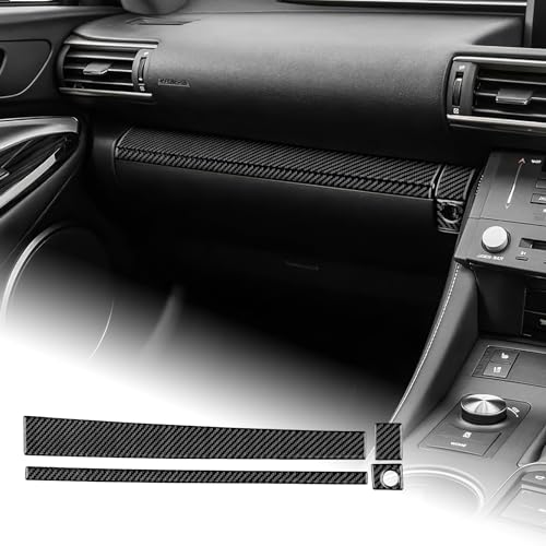 【送料無料】AIRSPEED レクサス RC RC300 RC350 RC200T 2015-2022 Lexus 専用 カーボンファイバー アクセサリー 内装 インテリア パーツ コパイロットダッシュボードカバートリムステッカー おしゃれ カスタム ドレスアップ 両面テープ付き 簡単取り付け ガーニッシュ 車