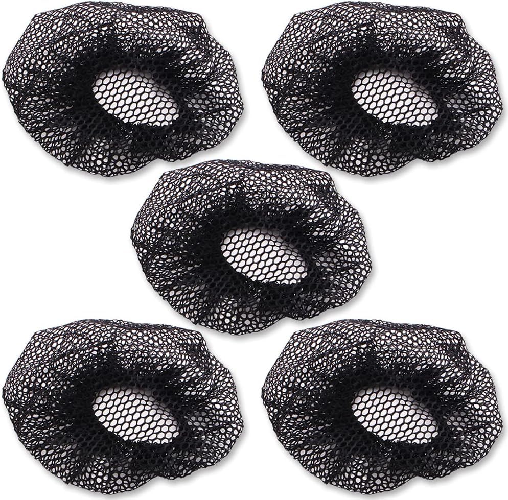 【送料無料】ヘアネット （ブラック/5個セット） シニヨンネット 髪束お団子 お団子ネット ナイロン ヘ..