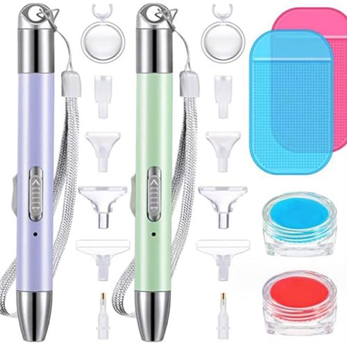 【送料無料】GOODCHI ダイヤモンドアート ペン 5D ダイヤモンド塗装ペン ダイヤモンド塗装工具 LEDライト ポイントドリルペン キット 多機能 初心者...