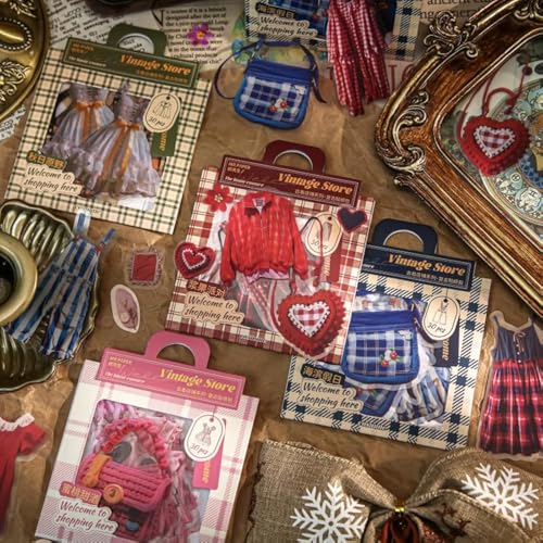 【送料無料】Alideco 120枚 フレークシール コラージュ 素材 レースユートピアステッカー レトロ ヴィ..