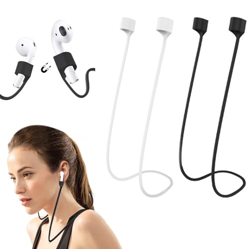 【送料無料】Coollooda イヤホン ストラップ (2個セット) ヘッドセット ストラップ マグネット シリコ..