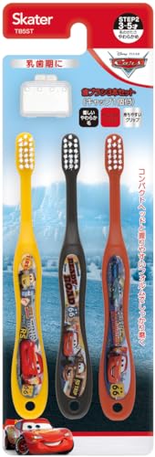 【送料無料】スケーター(Skater) 歯ブラシ 園児用 3-5才 やわらかめ 3本入 ディズニー カーズ 24 14cm TB5ST-A