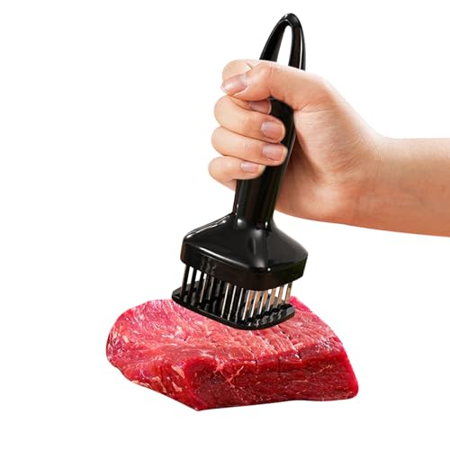 楽天nova【送料無料】happykau 肉筋切り器 肉叩き 24本刃 ミートテンダライザー 肉たたき ステンレス鋼 携帯式 肉すじ切り 肉用筋切り お肉が柔らかくなる 肉刺し器 筋取り 調理小道具 キッチン用品