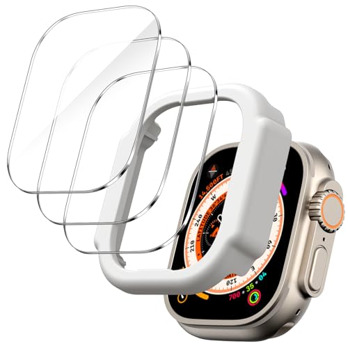 【送料無料】JETech Apple Watch Ultra 3/2/1 49mm用 液晶保護フィルム ガイド枠付き 傷つけ防止 強化..