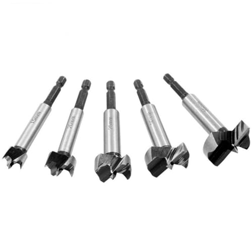 【送料無料】ボアビット 5本 セット 六角軸 木工用ドリル 木材 穴あけ ドリルボアビット セット 15mm、..