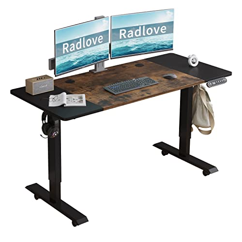【送料無料】Radlove 昇降デスク L字パソコンデスク 電動昇降式デスク 天板幅150CM×101CM ゲーミングデ..
