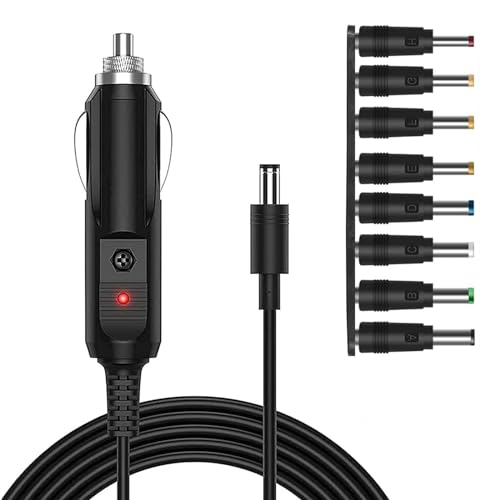 【送料無料】12V 車用 シガーソケット延長ケーブル シガーライタ延長コード ライタープラグ 電源 ソケット8 in 1アダプタ DCジャックオス 5.5-2.1mm対応 絶縁性よく＆耐熱&腐蝕耐え LED指示ライト付き