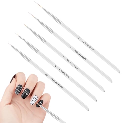 【送料無料】ネイルブラシ 6本セット ジェルネイル 筆 極細 ネイルブラシ ライナー筆 平筆 オーバル ネ..
