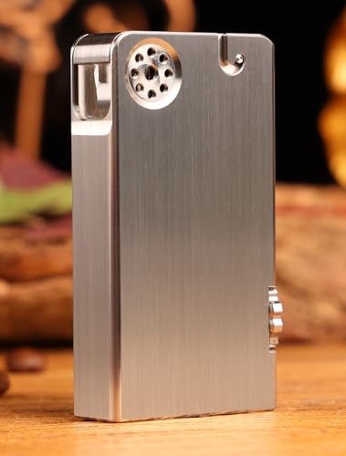 【送料無料】WDMART CT4 チタン合金 機械式ライター 軟火 オイル ライター おしゃれ 自動 灯油ライター..