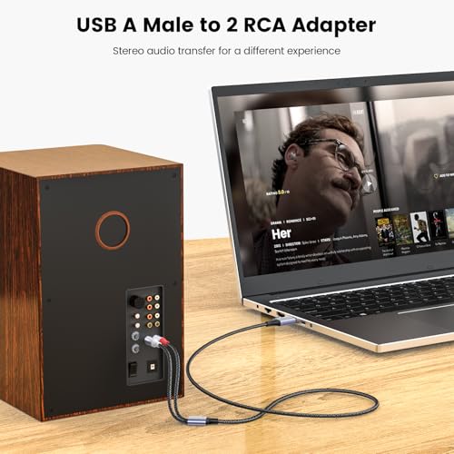 【送料無料】MOSWAG USBケーブル、デュアルRCAジャックオーディオコンバータへのUS...