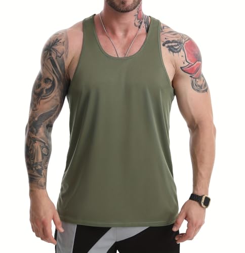 【送料無料】[iEndyCn] タンクトップ メンズ トレーニング ノースリーブ ベスト ジム用 筋トレウェア ボディビル トレーニング スポーツウェア 速乾性 ノースリーブランニングタンクトップ