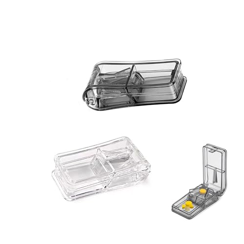 【送料無料】DEVENTORZ ピルカッター 2個 薬カッター 錠剤カッター 携帯用 薬 カッター 半割 切りやすい て軽い コンパクト おしゃれ 薄型 高耐久...