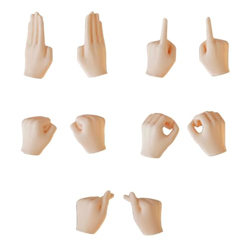 【送料無料】TVETE 人形 素体 交換用ハンドグループ 球体関節人形【5組入り】bjd 人形 交換用手 白い肌 男性人形交換用 ドール用 PVC&POM製 人...
