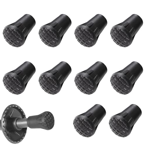 【送料無料】EsiFare トレッキングポール キャップ 10枚組 杖先ゴム 孔直径11mm 杖先 交換用 杖ゴム 登..
